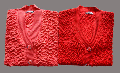 Shunit creation Solid V Neck Formal Women Red, Pink Sweater
