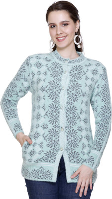 HITTIKA Solid Round Neck Casual Women Green Sweater