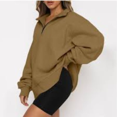 omt Solid Hooded Neck Casual Women Yellow Sweater