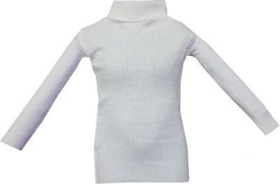 Siddhi Enterprises Self Design Turtle Neck Casual Baby Boys & Baby Girls White Sweater