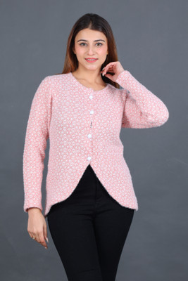 dadu dayal Colorblock Round Neck Casual Women Pink Sweater