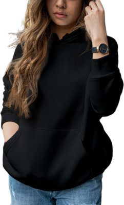 Qvick Full Sleeve Solid Women Sweatshirt
