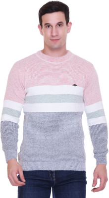 HIMYUG Colorblock Round Neck Casual Men Multicolor Sweater
