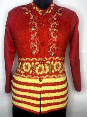 SIKKA CLUB Solid V Neck Casual Women Red Sweater