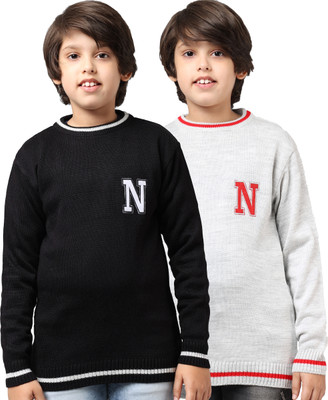 Trendy World Printed Round Neck Casual Boys & Girls Multicolor Sweater
