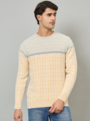 DUKE Self Design Round Neck Casual Men Multicolor Sweater