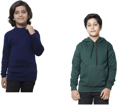 MT FASHIONS Solid Round Neck Casual Baby Boys & Baby Girls Multicolor Sweater