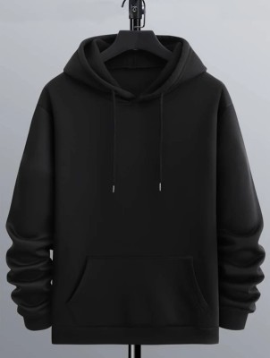 Ashkart Printed Hooded Neck Casual Men Black Sweater