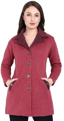 Hautemoda Solid Collared Neck Casual Women Pink Sweater