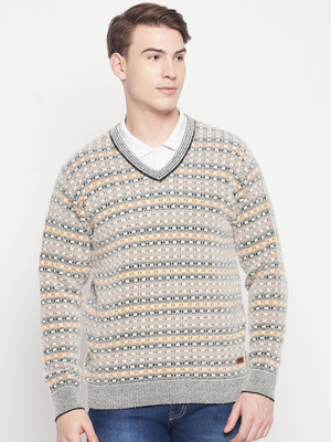 DUKE Self Design V Neck Casual Men Multicolor Sweater