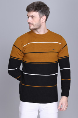 eWools Striped Round Neck Casual Men Multicolor Sweater