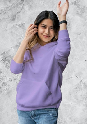 Sahuone Full Sleeve Solid Women Sweatshirt