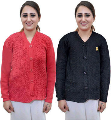 Shunit creation Solid Round Neck Casual Women Black Sweater