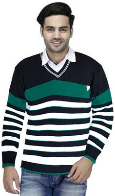 Parth Fashion Woven V Neck Casual Men Multicolor Sweater