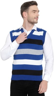 Man Zone Family Wear Striped V Neck Casual Men Multicolor Sweater