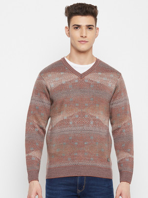 DUKE Self Design V Neck Casual Men Multicolor Sweater