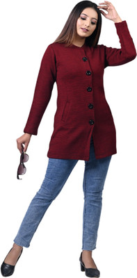 TWENTY ME Self Design Casual Women Red Sweater