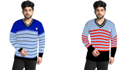 AAVYARA Solid V Neck Casual Women Multicolor Sweater