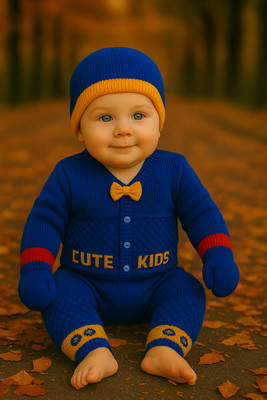 Paryag Woven V Neck Casual Baby Boys & Baby Girls Multicolor Sweater