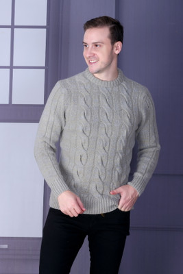DZANT Self Design Round Neck Casual Men Multicolor Sweater
