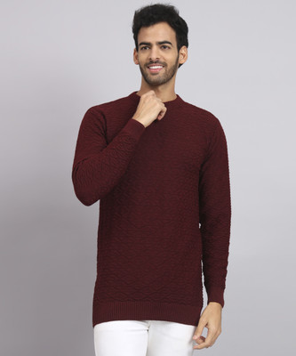 ZEPPI Solid Round Neck Casual Men Multicolor Sweater