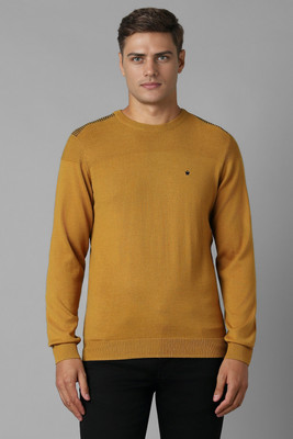 LOUIS PHILIPPE Colorblock Crew Neck Casual Men Yellow Sweater