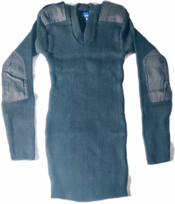 shree maruti shopping Solid V Neck Formal Men Dark Green Sweater