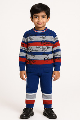 GTwo Striped Round Neck Casual Baby Boys Multicolor Sweater