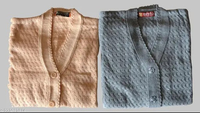 The Finer Things Solid V Neck Casual Women Grey Sweater