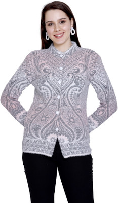 chatanya Self Design Round Neck Casual Women Multicolor Sweater