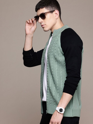 Roadster Solid Mandarin Neck Casual Men Multicolor Sweater