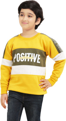 AD & AV Woven Round Neck Casual Boys Multicolor Sweater