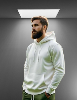 DAPPERS THREADS Solid Round Neck Casual Men White Sweater