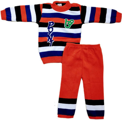 NKG FASHION Striped Round Neck Casual Baby Boys & Baby Girls Multicolor Sweater