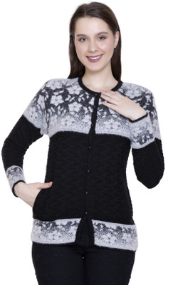 chatanya Self Design Round Neck Casual Women Multicolor Sweater