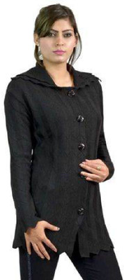Shunit creation Solid V Neck Casual Women Black Sweater