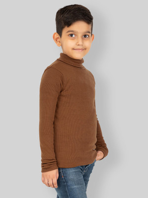 YHA Solid Round Neck Casual Boys Multicolor Sweater
