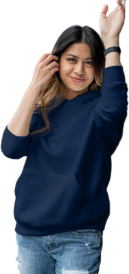 Qvick Full Sleeve Solid Women Sweatshirt