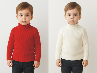 ATXP Solid High Neck Casual Baby Boys & Baby Girls Multicolor Sweater