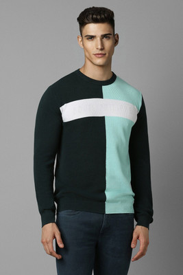 LOUIS PHILIPPE Colorblock Round Neck Casual Men Multicolor Sweater
