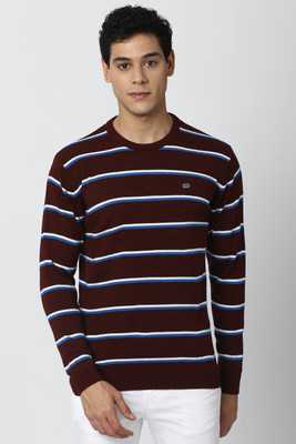 PETER ENGLAND Woven Round Neck Casual Men Multicolor Sweater