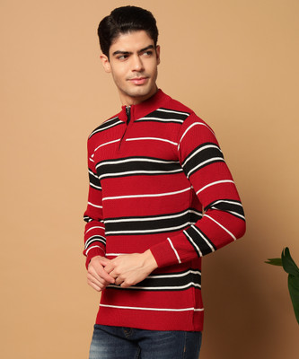 MORKEL Striped Round Neck Casual Men Multicolor Sweater