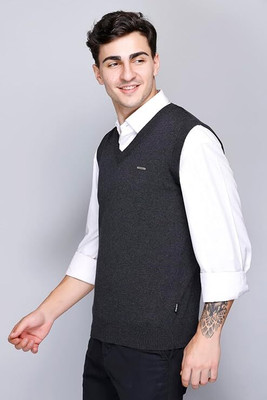 Hans Fashion ENT Solid V Neck Casual Men Black Sweater