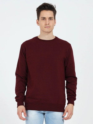 SPOWEARY Full Sleeve Solid Men Sweatshirt