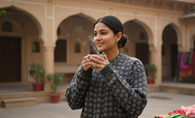 Fashionpoint Solid Round Neck Casual Women Black, White Sweater