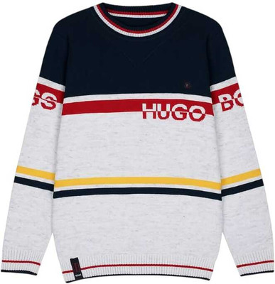 PINK PAADISE Graphic Print Crew Neck Casual Boys Multicolor Sweater