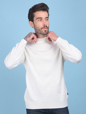 CRIMSOUNE CLUB Solid Round Neck Casual Men Pink Sweater