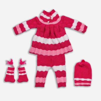Fame Hype Baby Boys & Baby Girls Casual Sweater Pyjama(Pink)