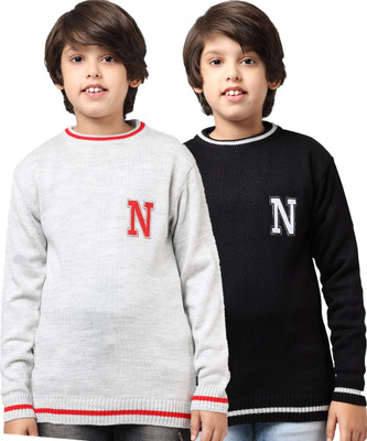 Trendy World Printed Round Neck Casual Boys & Girls Multicolor Sweater