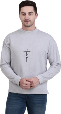 Priyansh Enterprises Solid Round Neck Casual Men Grey Sweater